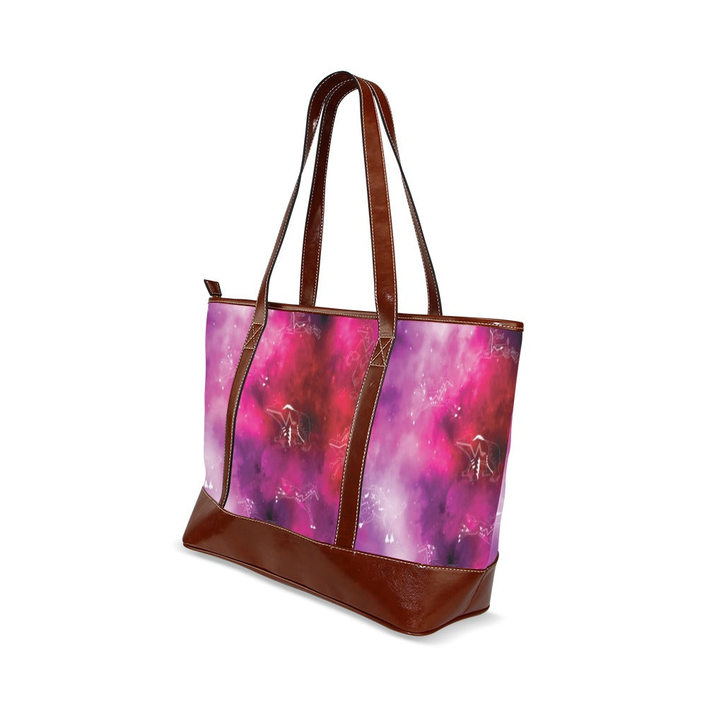 Animal Ancestors 8 Gaseous Clouds Pink and Red Tote Handbag