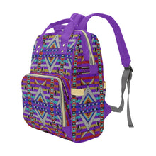 Load image into Gallery viewer, Medicine Blessing Purple Multi-Function Diaper Backpack/Diaper Bag
