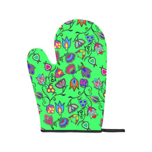 Load image into Gallery viewer, Indigenous Paisley Green Oven Mitt &amp; Pot Holder
