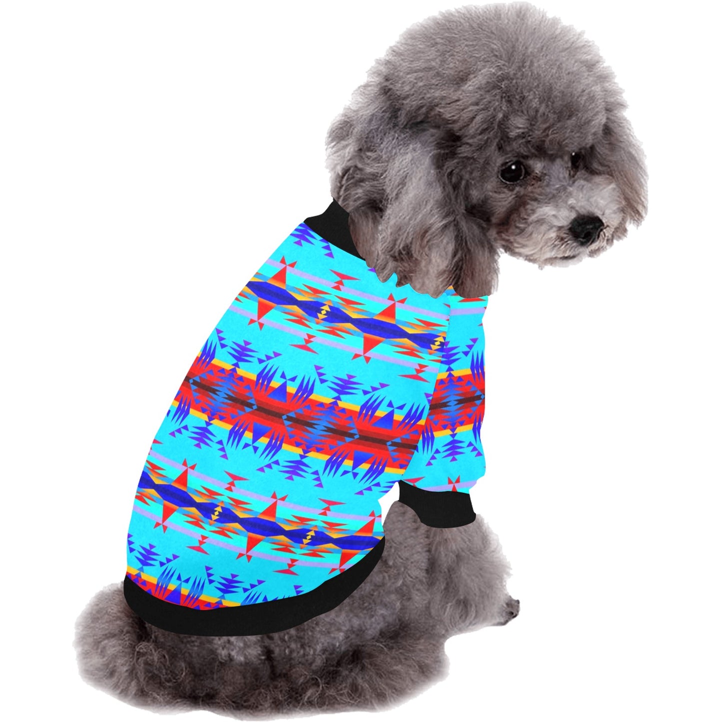 Between the Mountains Blue Pet Dog Round Neck Shirt