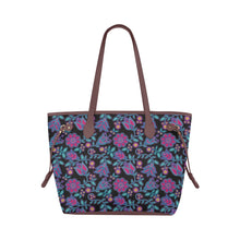 Load image into Gallery viewer, Beaded Nouveau Coal Clover Canvas Tote Bag
