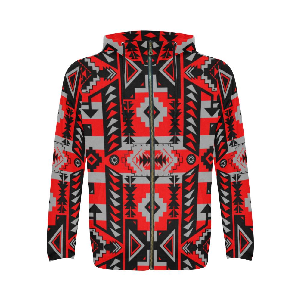 Chiefs Mountain Candy Sierra All Over Print Full Zip Hoodie for Men (Model H14) All Over Print Full Zip Hoodie for Men (H14) e-joyer 