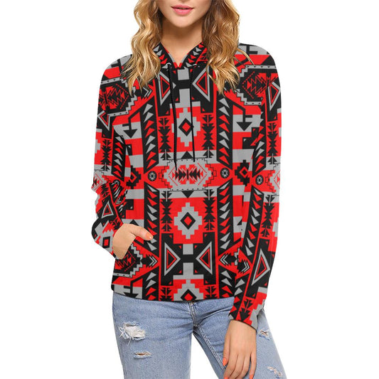 Chiefs Mountain Candy Sierra All Over Print Hoodie for Women (USA Size) (Model H13) All Over Print Hoodie for Women (H13) e-joyer 