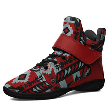 Load image into Gallery viewer, Chiefs Mountain Candy Sierra Dark Ipottaa Basketball / Sport High Top Shoes 49 Dzine US Women 4.5 / US Youth 3.5 / EUR 35 Black Sole with Dark Red Strap 
