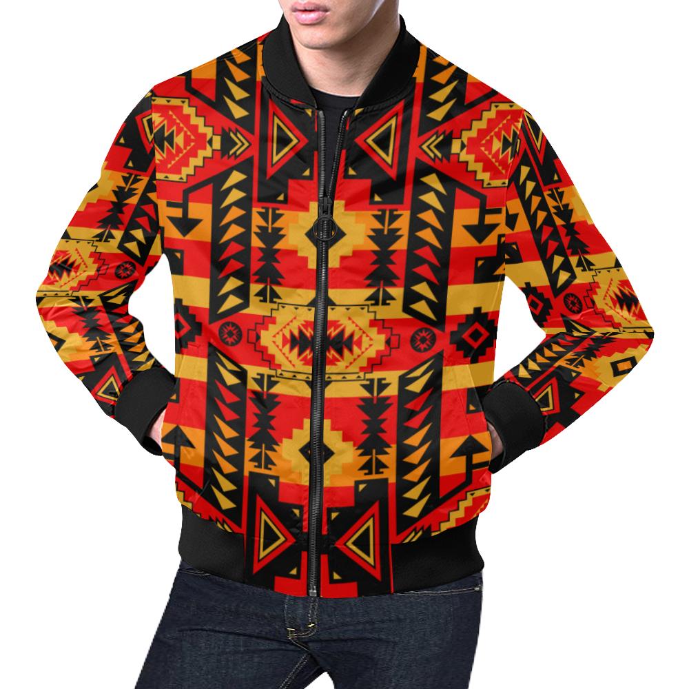 Chiefs Mountain Fire All Over Print Bomber Jacket for Men/Large Size (Model H19) All Over Print Bomber Jacket for Men/Large (H19) e-joyer 