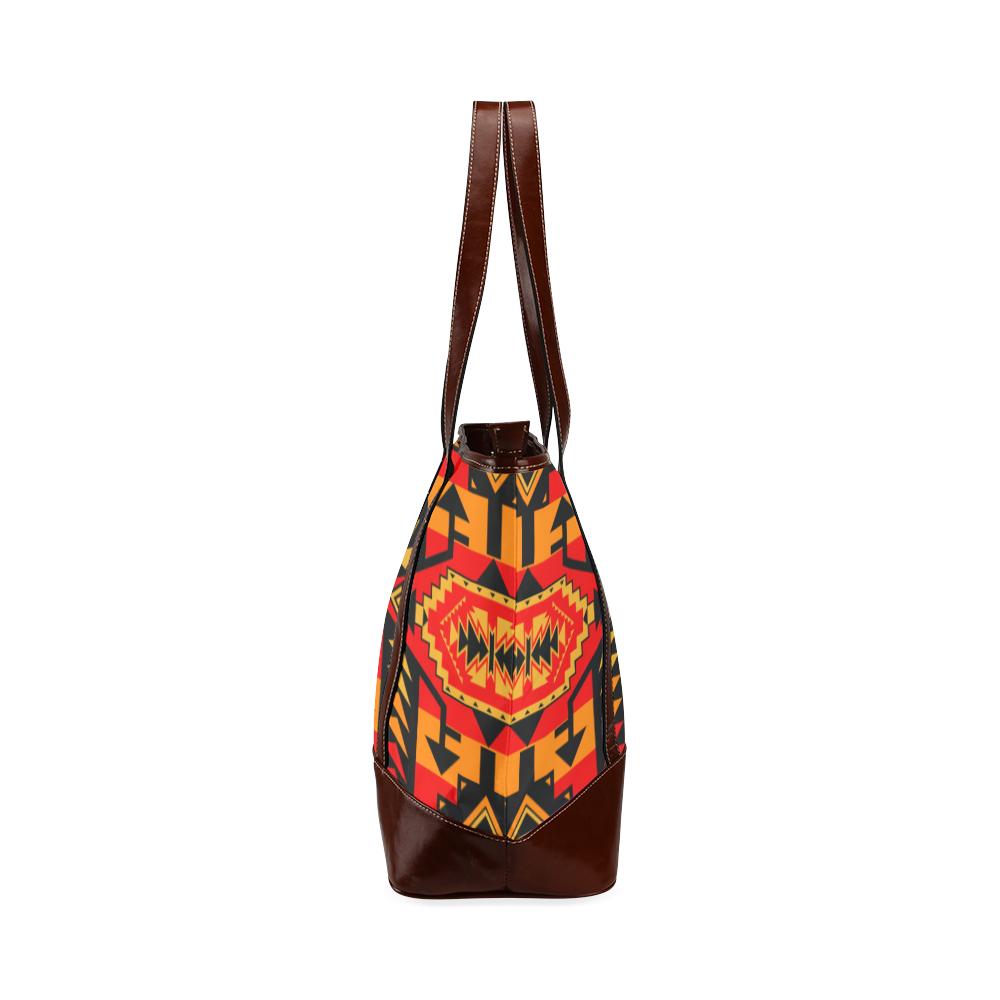 Chiefs Mountain Fire Tote Handbag (Model 1642) Tote Handbags (1642) e-joyer 