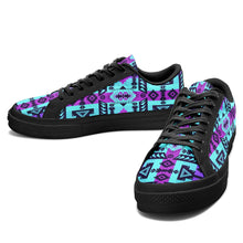 Load image into Gallery viewer, Chiefs Mountain Moon Shadow Aapisi Low Top Canvas Shoes Black Sole 49 Dzine 
