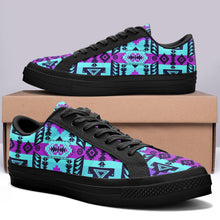 Load image into Gallery viewer, Chiefs Mountain Moon Shadow Aapisi Low Top Canvas Shoes Black Sole 49 Dzine 
