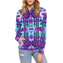 Load image into Gallery viewer, Chiefs Mountain Moon Shadow All Over Print Hoodie for Women (USA Size) (Model H13) All Over Print Hoodie for Women (H13) e-joyer 
