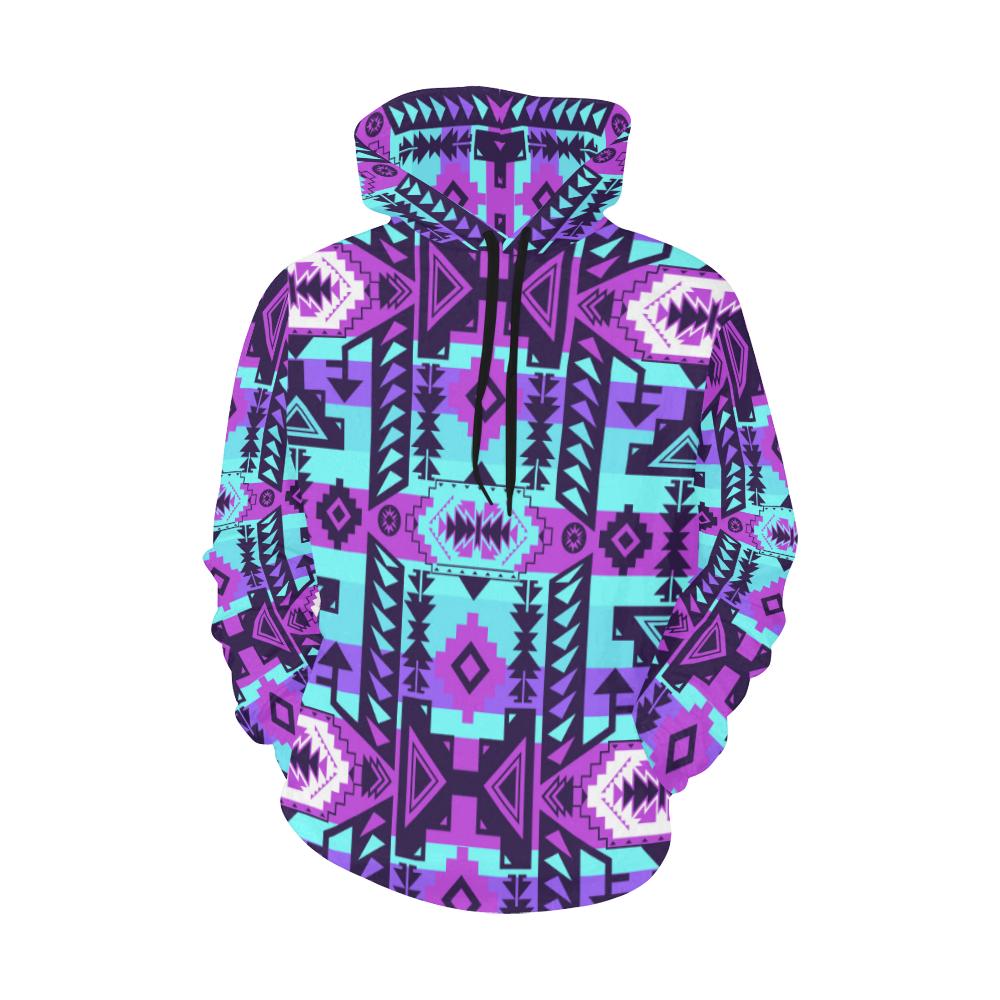 Chiefs Mountain Moon Shadow All Over Print Hoodie for Women (USA Size) (Model H13) All Over Print Hoodie for Women (H13) e-joyer 