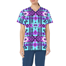 Load image into Gallery viewer, Chiefs Mountain Moon Shadow All Over Print Scrub Top Scrub Top e-joyer 
