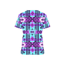 Load image into Gallery viewer, Chiefs Mountain Moon Shadow All Over Print Scrub Top Scrub Top e-joyer 
