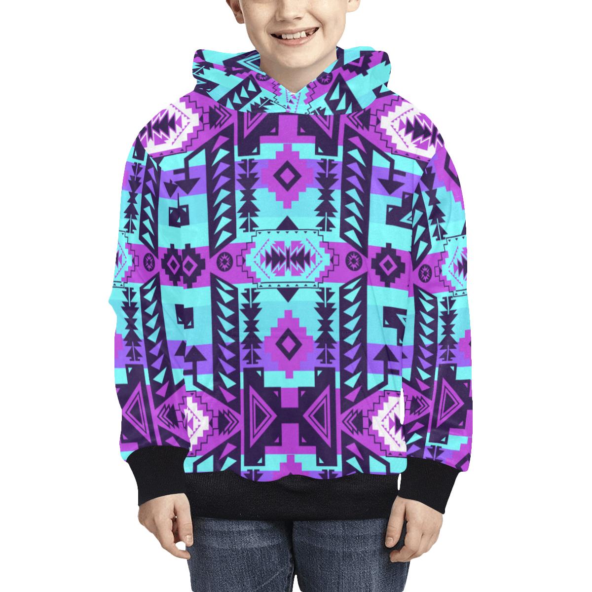 Chiefs Mountain Moon Shadow Kids' All Over Print Hoodie (Model H38) Kids' AOP Hoodie (H38) e-joyer 