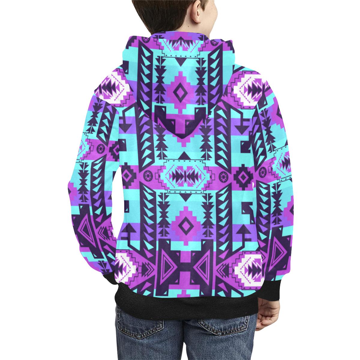 Chiefs Mountain Moon Shadow Kids' All Over Print Hoodie (Model H38) Kids' AOP Hoodie (H38) e-joyer 