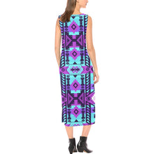 Load image into Gallery viewer, Chiefs Mountain Moon Shadow Phaedra Sleeveless Open Fork Long Dress (Model D08) Phaedra Sleeveless Open Fork Long Dress (D08) e-joyer 
