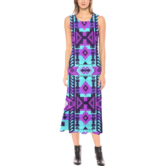 Chiefs Mountain Moon Shadow Phaedra Sleeveless Open Fork Long Dress (Model D08) Phaedra Sleeveless Open Fork Long Dress (D08) e-joyer 