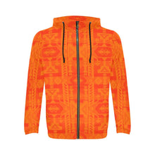 Load image into Gallery viewer, Chiefs Mountain Orange A feather for each All Over Print Full Zip Hoodie for Men (Model H14) All Over Print Full Zip Hoodie for Men (H14) e-joyer 
