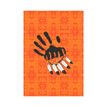 Load image into Gallery viewer, Chiefs Mountain Orange - A feather for Each Garden Flag 28&#39;&#39;x40&#39;&#39; (Two Sides Printing) Garden Flag 28‘’x40‘’ (Two Sides) e-joyer 
