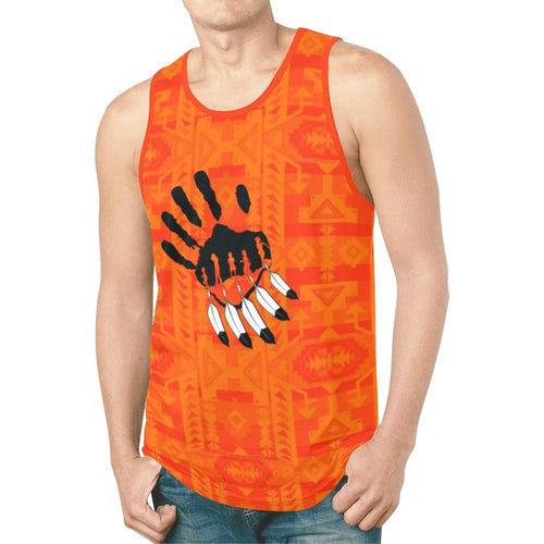 Chiefs Mountain Orange A Feather for Each Men's Tank Top New All Over Print Tank Top for Men (T46) 49 Dzine 