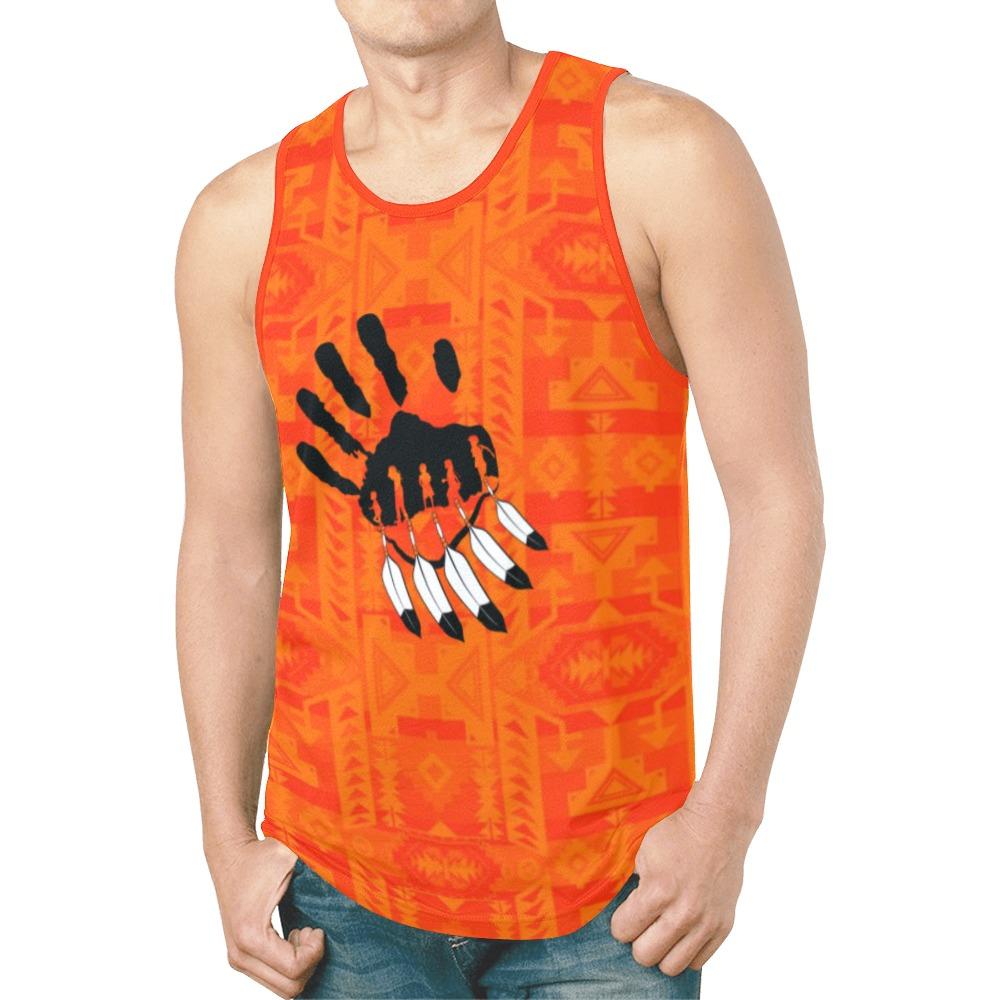 Chiefs Mountain Orange A feather for each New All Over Print Tank Top for Men (Model T46) New All Over Print Tank Top for Men (T46) e-joyer 