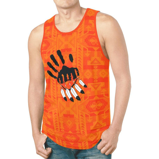 Chiefs Mountain Orange A feather for each New All Over Print Tank Top for Men (Model T46) New All Over Print Tank Top for Men (T46) e-joyer 