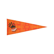 Load image into Gallery viewer, Chiefs Mountain Orange A feather for each Trigonal Garden Flag 30&quot;x12&quot; Trigonal Garden Flag 30&quot;x12&quot; e-joyer 
