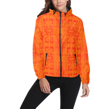 Load image into Gallery viewer, Chiefs Mountain Orange A feather for each Unisex All Over Print Windbreaker (Model H23) All Over Print Windbreaker for Men (H23) e-joyer 
