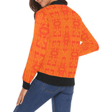 Load image into Gallery viewer, Chiefs Mountain Orange All Over Print Bomber Jacket for Women (Model H19) All Over Print Bomber Jacket for Women (H19) e-joyer 
