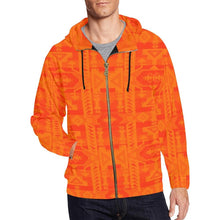 Load image into Gallery viewer, Chiefs Mountain Orange All Over Print Full Zip Hoodie for Men (Model H14) All Over Print Full Zip Hoodie for Men (H14) e-joyer 
