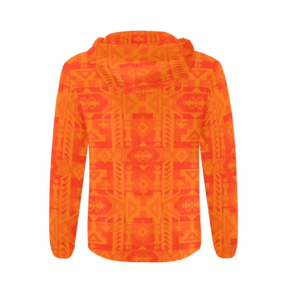 Chiefs Mountain Orange All Over Print Full Zip Hoodie for Men (Model H14) All Over Print Full Zip Hoodie for Men (H14) e-joyer 