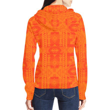 Load image into Gallery viewer, Chiefs Mountain Orange All Over Print Full Zip Hoodie for Women (Model H14) All Over Print Full Zip Hoodie for Women (H14) e-joyer 
