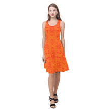 Load image into Gallery viewer, Chiefs Mountain Orange Atalanta Sundress (Model D04) Atalanta Sundress (D04) e-joyer 
