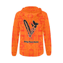 Load image into Gallery viewer, Chiefs Mountain Orange Bring Them Home All Over Print Full Zip Hoodie for Women (Model H14) All Over Print Full Zip Hoodie for Women (H14) e-joyer 
