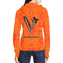 Load image into Gallery viewer, Chiefs Mountain Orange Bring Them Home All Over Print Full Zip Hoodie for Women (Model H14) All Over Print Full Zip Hoodie for Women (H14) e-joyer 
