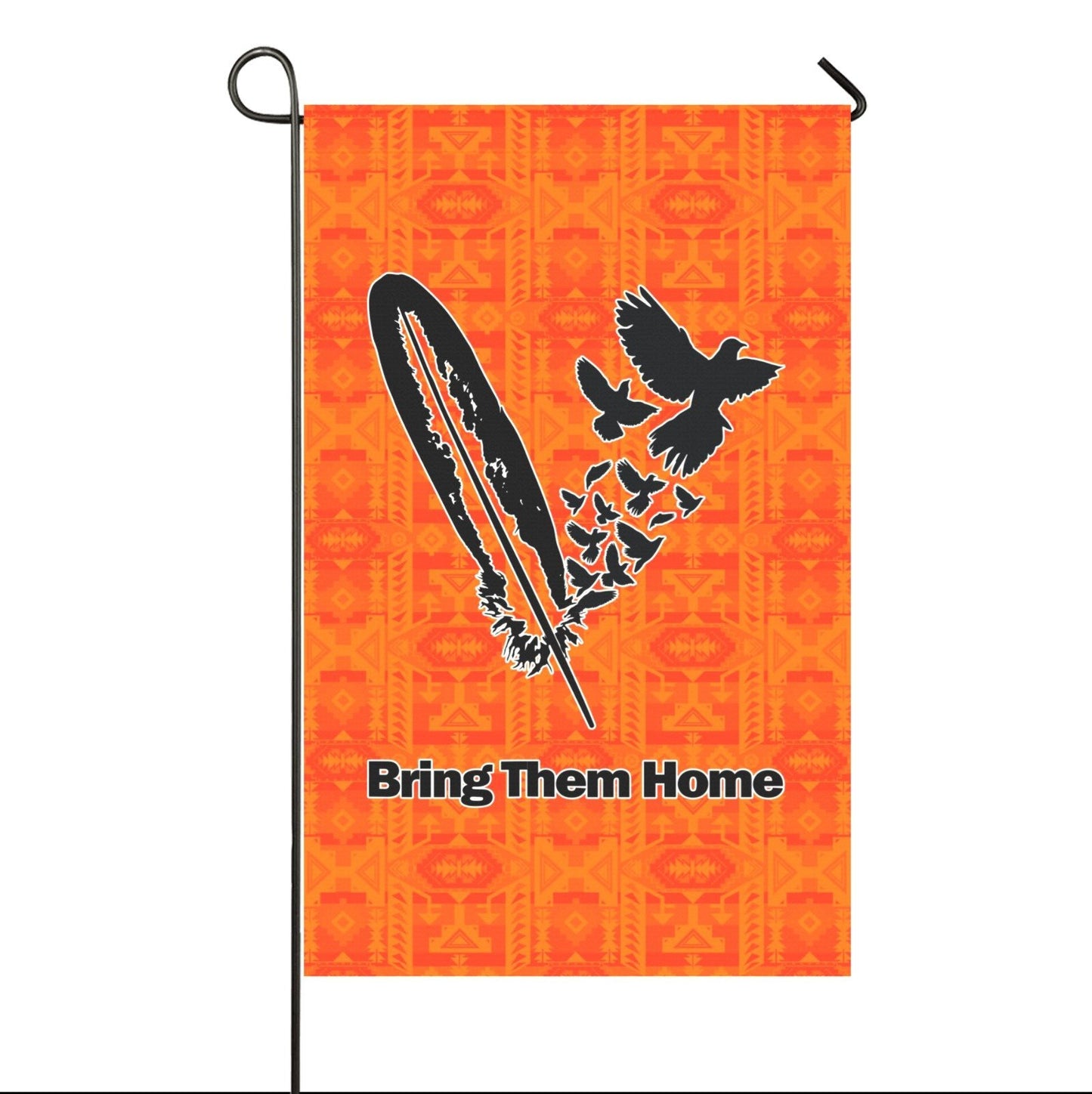 Chiefs Mountain Orange - Bring Them Home Feather with Doves Garden Flag 36''x60'' (Two Sides Printing) Garden Flag 36‘’x60‘’ (Two Sides) e-joyer 