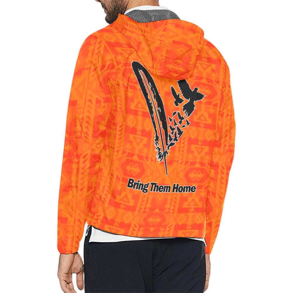 Chiefs Mountain Orange Bring Them Home Unisex All Over Print Windbreaker (Model H23) All Over Print Windbreaker for Men (H23) e-joyer 