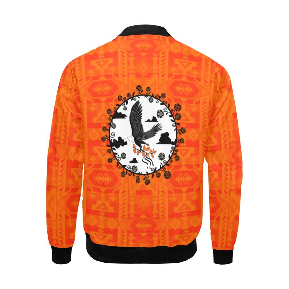Chiefs Mountain Orange Carrying Their Prayers All Over Print Bomber Jacket for Men (Model H19) All Over Print Bomber Jacket for Men (H19) e-joyer 