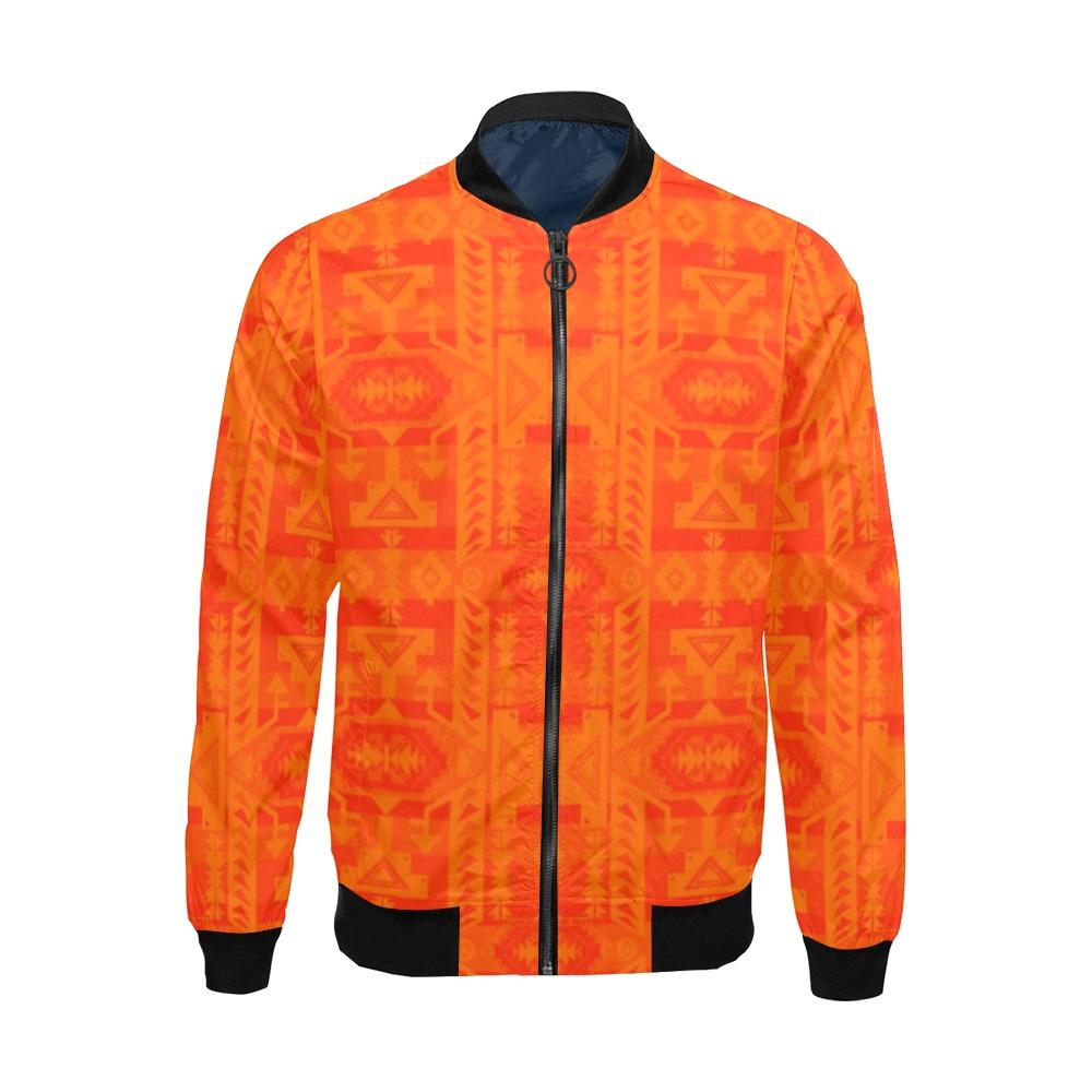 Chiefs Mountain Orange Carrying Their Prayers All Over Print Bomber Jacket for Men (Model H19) All Over Print Bomber Jacket for Men (H19) e-joyer 