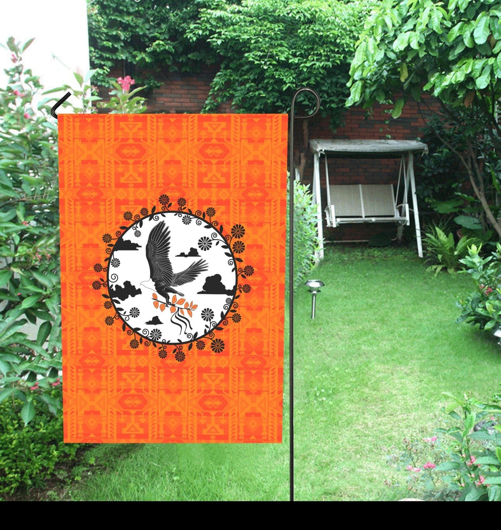 Chiefs Mountain Orange - Carrying Their Prayers Garden Flag 28''x40'' (Two Sides Printing) Garden Flag 28‘’x40‘’ (Two Sides) e-joyer 