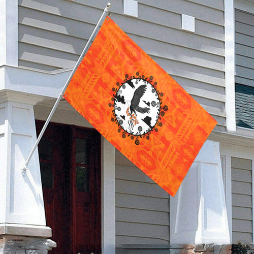 Chiefs Mountain Orange Carrying Their Prayers Garden Flag 59