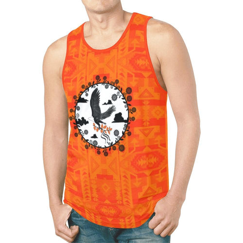 Chiefs Mountain Orange Carrying Their Prayers New All Over Print Tank Top for Men (Model T46) New All Over Print Tank Top for Men (T46) e-joyer 