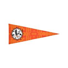 Load image into Gallery viewer, Chiefs Mountain Orange Carrying Their Prayers Trigonal Garden Flag 30&quot;x12&quot; Trigonal Garden Flag 30&quot;x12&quot; e-joyer 
