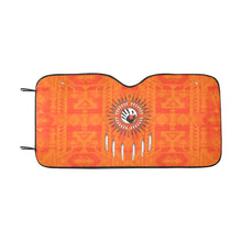 Load image into Gallery viewer, Chiefs Mountain Orange Feather Directions Car Sun Shade 55&quot;x30&quot; Car Sun Shade e-joyer 
