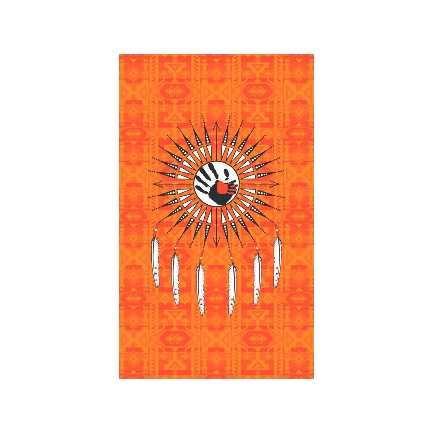 Chiefs Mountain Orange - Feather Directions Garden Flag 36''x60'' (Two Sides Printing) Garden Flag 36‘’x60‘’ (Two Sides) e-joyer 