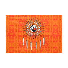 Load image into Gallery viewer, Chiefs Mountain Orange Feather Directions Garden Flag 70&quot;x47&quot; Garden Flag 70&quot;x47&quot; e-joyer 
