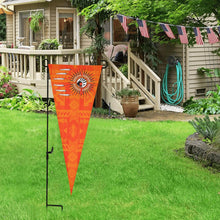 Load image into Gallery viewer, Chiefs Mountain Orange Feather Directions Trigonal Garden Flag 30&quot;x12&quot; Trigonal Garden Flag 30&quot;x12&quot; e-joyer 
