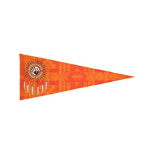 Load image into Gallery viewer, Chiefs Mountain Orange Feather Directions Trigonal Garden Flag 30&quot;x12&quot; Trigonal Garden Flag 30&quot;x12&quot; e-joyer 
