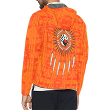 Load image into Gallery viewer, Chiefs Mountain Orange Feather Directions Unisex All Over Print Windbreaker (Model H23) All Over Print Windbreaker for Men (H23) e-joyer 
