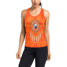 Load image into Gallery viewer, Chiefs Mountain Orange Feather Directions Women&#39;s Racerback Tank Top (Model T60) Racerback Tank Top (T60) e-joyer 
