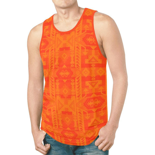 Chiefs Mountain Orange New All Over Print Tank Top for Men (Model T46) New All Over Print Tank Top for Men (T46) e-joyer 